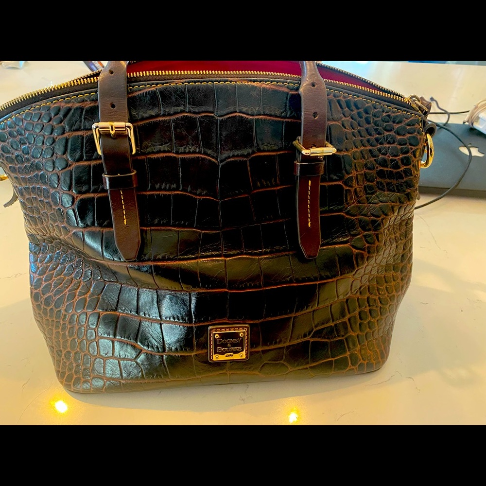 Dooney & Bourke Leather Embossed Gator Purse